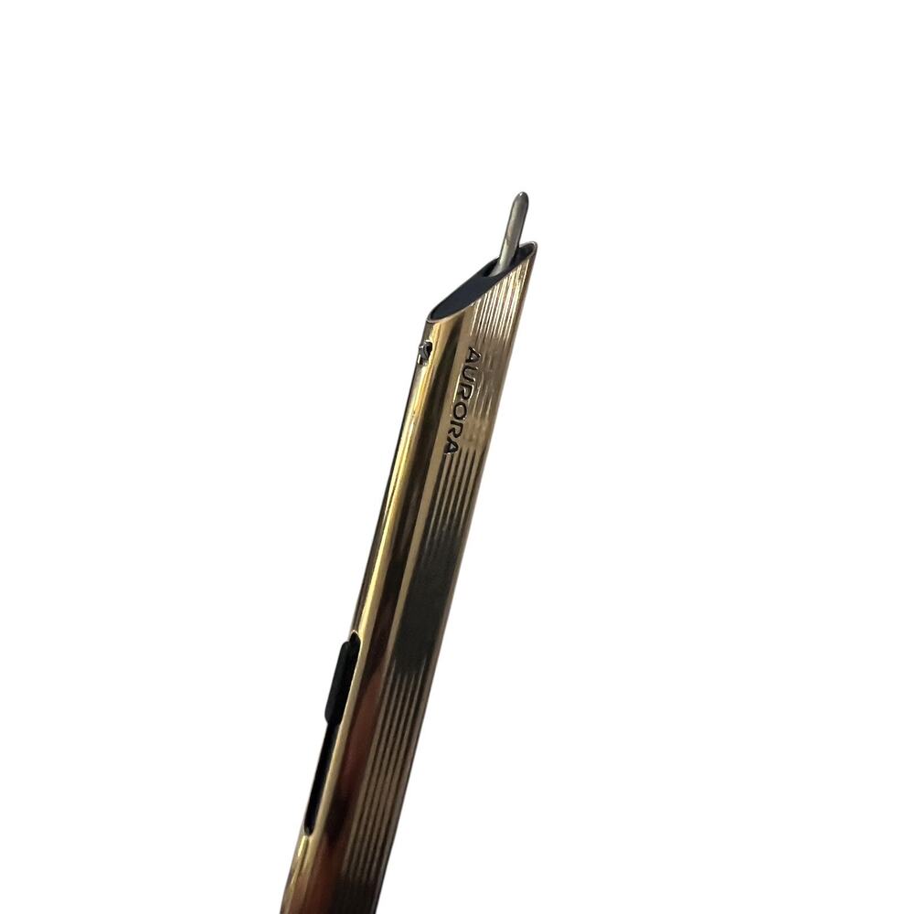 Aurora Thesi Gold Tone Ball Point Pen Vintage Carpogiani Bologna, Italy - Picture 8 of 16